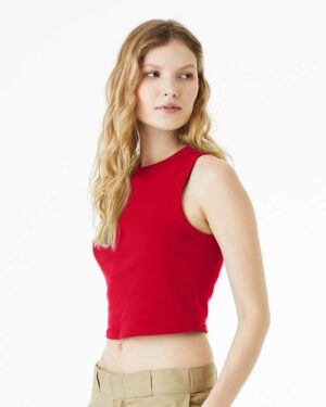 BELLA + CANVAS Women's Micro Rib Muscle Crop Tank - Image 35