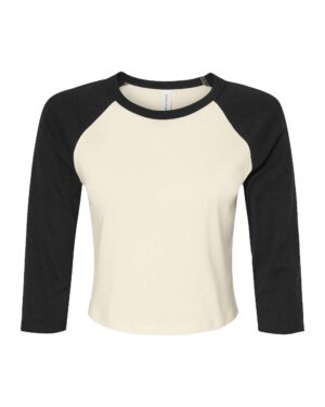 BELLA + CANVAS Women's Micro Rib Three-Quarter Raglan Sleeve Baby Tee - Image 7