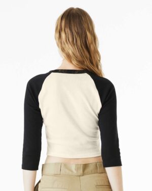 BELLA + CANVAS Women's Micro Rib Three-Quarter Raglan Sleeve Baby Tee - Image 12