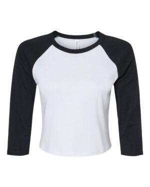 BELLA + CANVAS Women's Micro Rib Three-Quarter Raglan Sleeve Baby Tee - Image 13