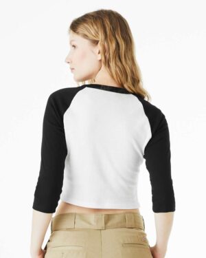 BELLA + CANVAS Women's Micro Rib Three-Quarter Raglan Sleeve Baby Tee - Image 18