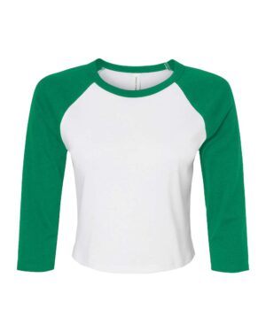 BELLA + CANVAS Women's Micro Rib Three-Quarter Raglan Sleeve Baby Tee - Image 19