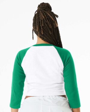 BELLA + CANVAS Women's Micro Rib Three-Quarter Raglan Sleeve Baby Tee - Image 24