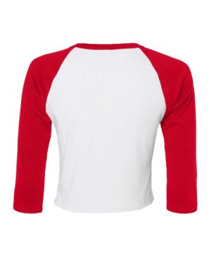 BELLA + CANVAS Women's Micro Rib Three-Quarter Raglan Sleeve Baby Tee - Image 32