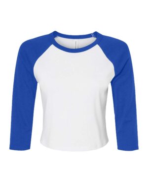 BELLA + CANVAS Women's Micro Rib Three-Quarter Raglan Sleeve Baby Tee - Image 37
