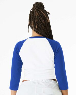 BELLA + CANVAS Women's Micro Rib Three-Quarter Raglan Sleeve Baby Tee - Image 42