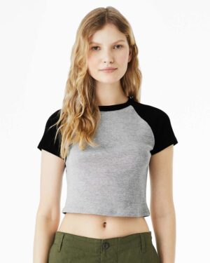 BELLA + CANVAS Women's Micro Rib Raglan Baby Tee - Image 4
