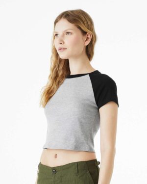 BELLA + CANVAS Women's Micro Rib Raglan Baby Tee - Image 5