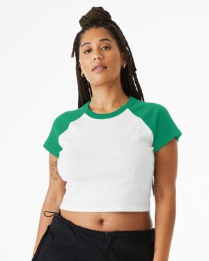 BELLA + CANVAS Women's Micro Rib Raglan Baby Tee - Image 22
