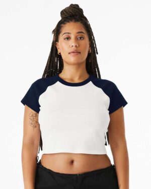 BELLA + CANVAS Women's Micro Rib Raglan Baby Tee - Image 28