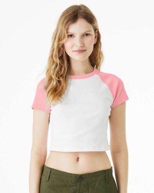 BELLA + CANVAS Women's Micro Rib Raglan Baby Tee - Image 34