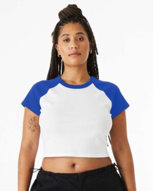 BELLA + CANVAS Women's Micro Rib Raglan Baby Tee - Image 46