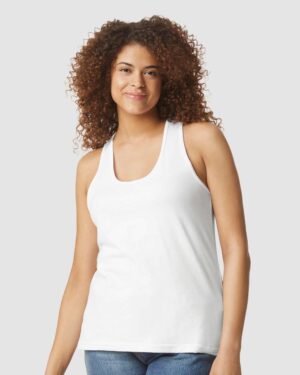 Gildan Women's Softstyle® CVC Racerback Tank Top - Image 46