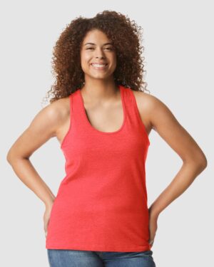 Gildan Women's Softstyle® CVC Racerback Tank Top - Image 40