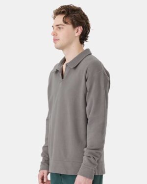 ComfortWash by Hanes Unisex Garment-Dyed Polo Collar Sweatshirt - Image 8