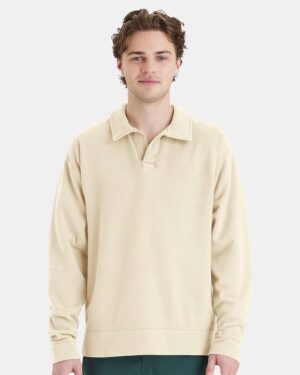 ComfortWash by Hanes Unisex Garment-Dyed Polo Collar Sweatshirt - Image 25