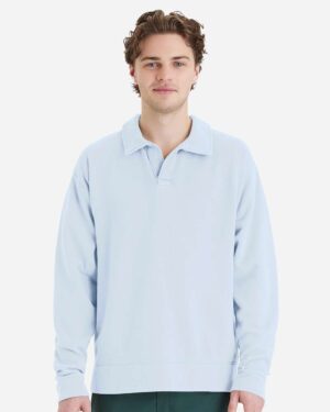 ComfortWash by Hanes Unisex Garment-Dyed Polo Collar Sweatshirt - Image 37
