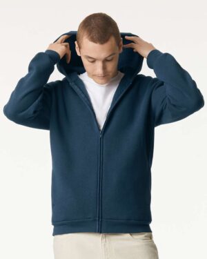 American Apparel Unisex ReFlex Fleece Full-Zip Hoodie Sweatshirt - Image 40