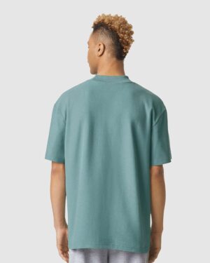 American Apparel Unisex Pique Mockneck Tee - Image 6