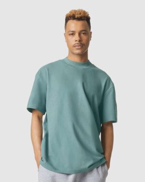American Apparel Unisex Pique Mockneck Tee - Image 4