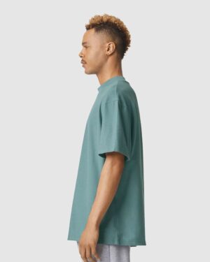 American Apparel Unisex Pique Mockneck Tee - Image 5
