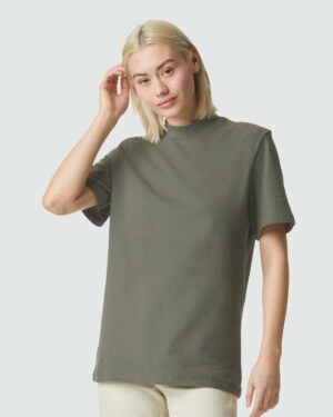American Apparel Unisex Pique Mockneck Tee - Image 28