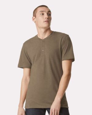 American Apparel Unisex CVC Henley Tee - Image 10