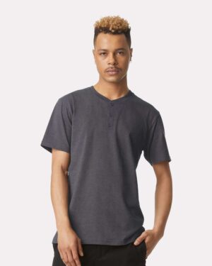 American Apparel Unisex CVC Henley Tee - Image 22