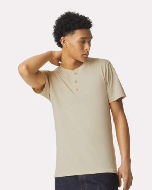 American Apparel Unisex CVC Henley Tee - Image 16