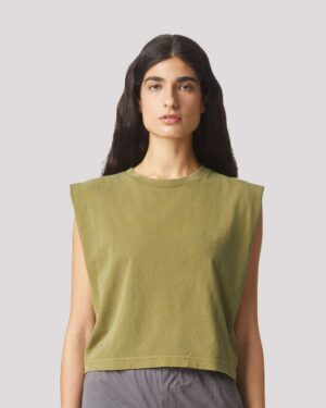 American Apparel Women's Garment-Dyed Heavyweight Muscle Tee - Image 4