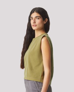 American Apparel Women's Garment-Dyed Heavyweight Muscle Tee - Image 5