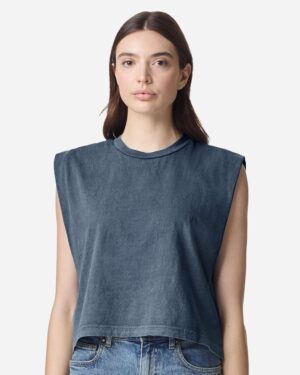 American Apparel Women's Garment-Dyed Heavyweight Muscle Tee - Image 34