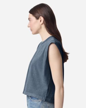 American Apparel Women's Garment-Dyed Heavyweight Muscle Tee - Image 35