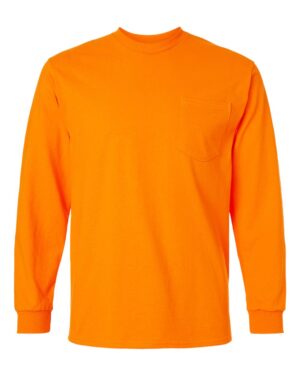 Gildan Unisex Ultra Cotton® Long Sleeve Pocket T-Shirt - Image 19