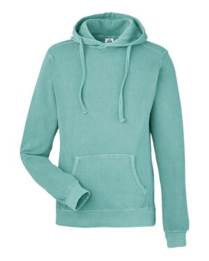 J. America Unisex Pigment-Dyed Fleece Hooded Sweatshirt - Image 11