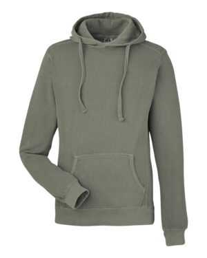 J. America Unisex Pigment-Dyed Fleece Hooded Sweatshirt - Image 17