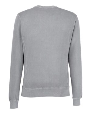 J. America Unisex Pigment-Dyed Fleece Crewneck Sweatshirt - Image 4