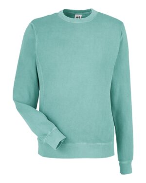 J. America Unisex Pigment-Dyed Fleece Crewneck Sweatshirt - Image 11