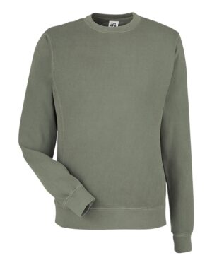 J. America Unisex Pigment-Dyed Fleece Crewneck Sweatshirt - Image 17
