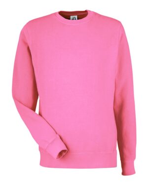 J. America Unisex Pigment-Dyed Fleece Crewneck Sweatshirt - Image 13