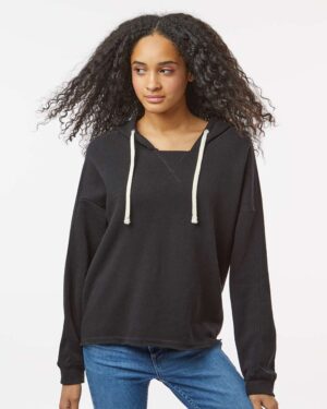 MV Sport Women's Angel Fleece Crop Hooded Sweatshirt - Image 4