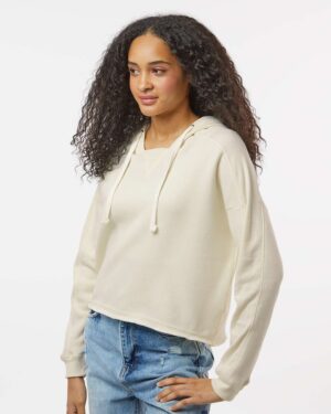 MV Sport Women's Angel Fleece Crop Hooded Sweatshirt - Image 11