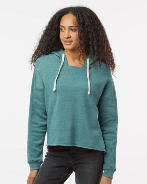 MV Sport Women's Angel Fleece Crop Hooded Sweatshirt - Image 16
