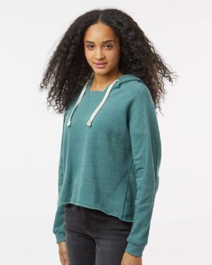 MV Sport Women's Angel Fleece Crop Hooded Sweatshirt - Image 17