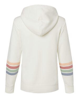 MV Sport Women's Striped Sleeves Full-Zip Hooded Sweatshirt - Image 14