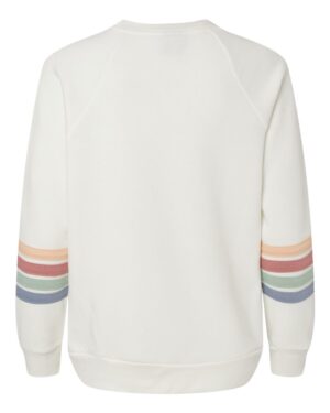MV Sport Women's Striped Sleeves Crewneck Sweatshirt - Image 8