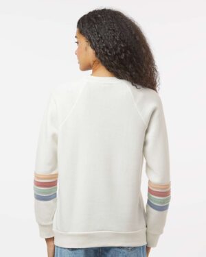 MV Sport Women's Striped Sleeves Crewneck Sweatshirt - Image 12