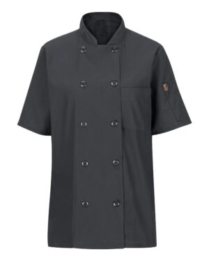 Chef Designs Women's Mimix™ Short Sleeve Chef Coat with OilBlok - Image 3