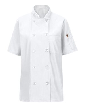 Chef Designs Women's Mimix™ Short Sleeve Chef Coat with OilBlok - Image 9