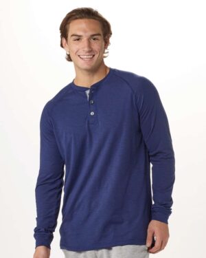 Boxercraft Unisex Henley Long Sleeve T-Shirt - Image 11